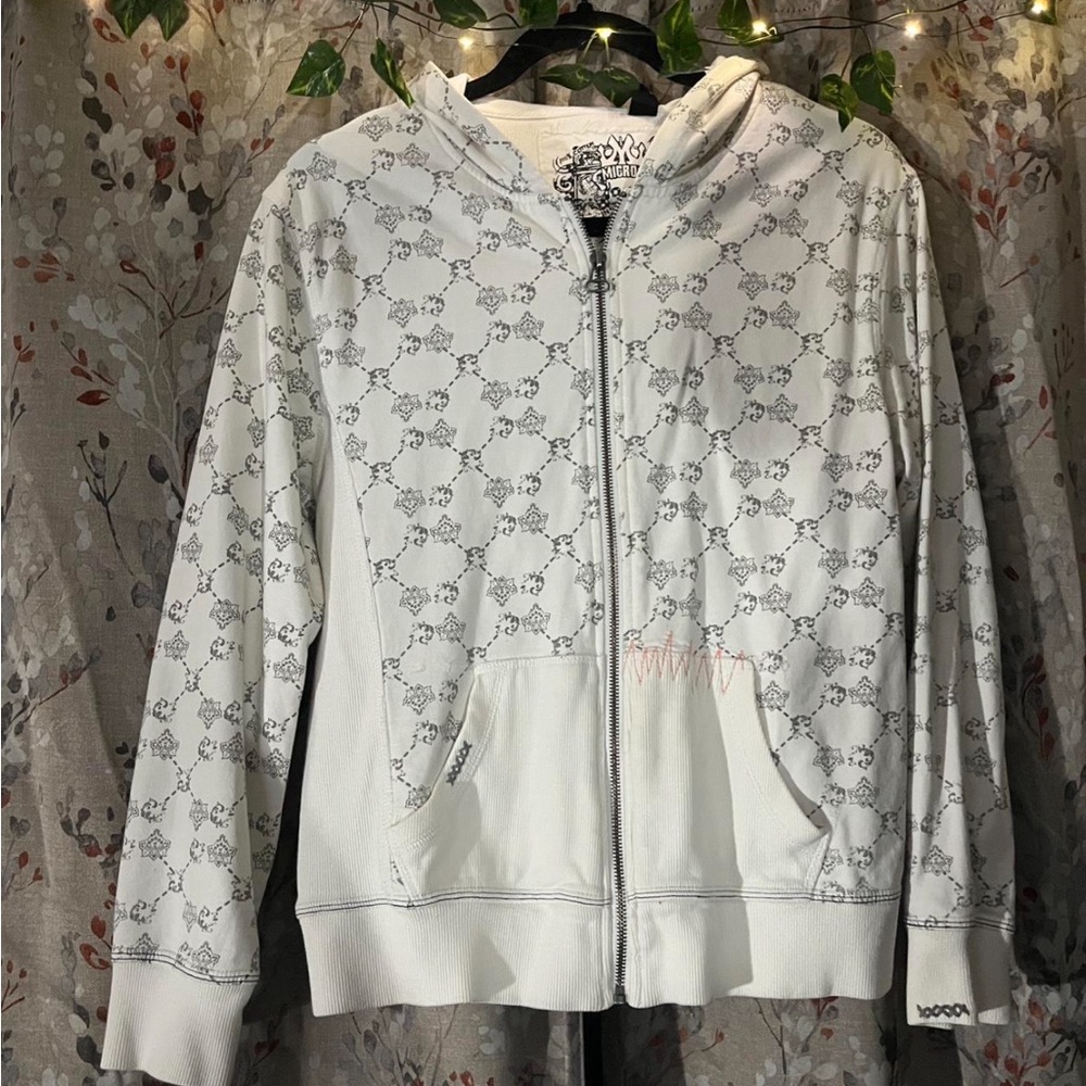 MICROS Y2K vintage hoodie zip up sweatshirt Affliction style